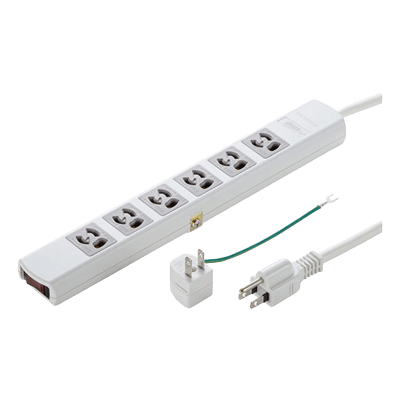 雷ガードタップ (3P・6個口) TAP-SP36MG-3/5-サンワサプライ株式会社