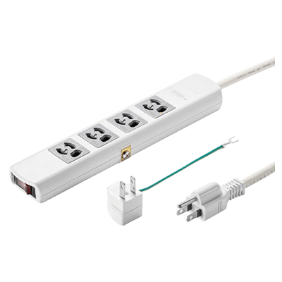 雷ガードタップ (3P・4個口) TAP-SP34MG-3/5-サンワサプライ株式会社