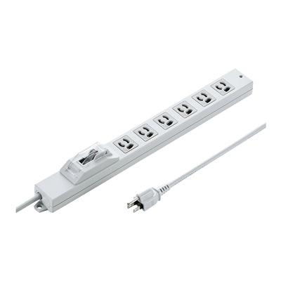 安全ブレーカータップ (オフィス・工場用・3P・6個口) TAP-BR36A-1/3/5-サンワサプライ株式会社