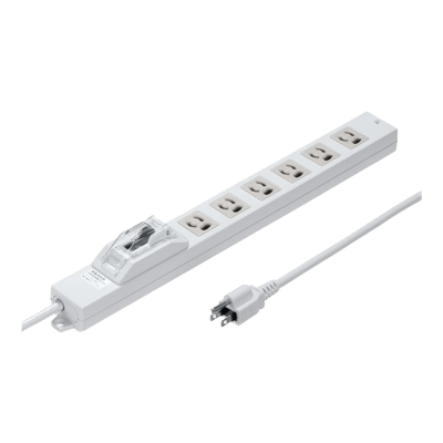 漏電ブレーカータップ (3P・6個口) TAP-BR36LN-1/3/5-サンワサプライ株式会社