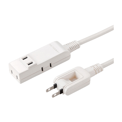 便利タップ マイクロ電源タップ (収納式スイングプラグ・4個口・ホワイト) TAP-M802W/05W1W-サンワサプライ株式会社