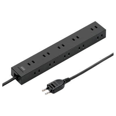 電源タップ 2P 10個口 強力ネオジムマグネット シャッター付 TAP-2210-1BK (W) /2BK (W) /3BK (W) /5BK (W)-サンワサプライ株式会社