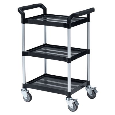 物流用品 作業カート 3段式カート (ブラック) CART-FA3BK-サンワサプライ株式会社