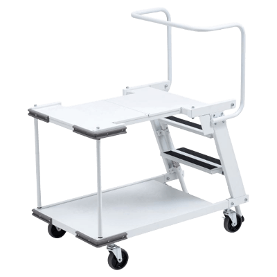 物流用品 ステップ付きピッキングカート RAC-FA7-サンワサプライ株式会社