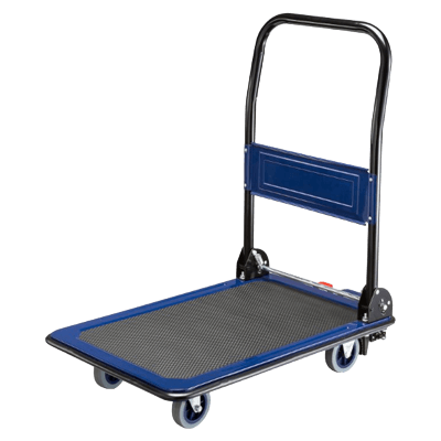 物流用品 取っ手付き ストッパー付き台車 CART-FA12HBL-サンワサプライ株式会社