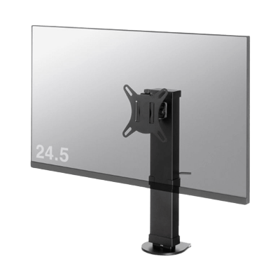 モニターアーム デスク取り付けタイプ 1画面設置 クランプ式モニタースタンド (回転・上下昇降) CR-LAC101BK-サンワサプライ株式会社