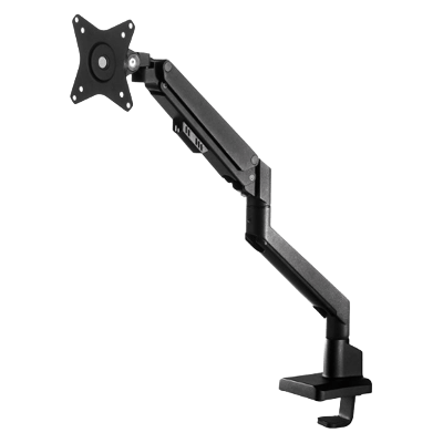 モニターアーム デスク取り付けタイプ 1画面設置 (シングル・ガススプリング式・薄型ショートクランプ・ブラック) CR-LAC1403BK-サンワサプライ株式会社