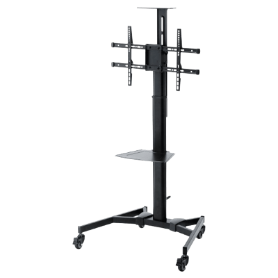 テレビスタンド・テレビ壁掛け金具 32～75型対応手動上下昇降テレビスタンド (カメラ台、大型キャスター付き) CR-PL61BK-サンワサプライ株式会社