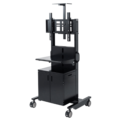 テレビスタンド・テレビ壁掛け金具 32～65型対応テレビ会議用ディスプレイスタンド CR-PL39BK-サンワサプライ株式会社