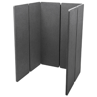 パーティションブース (H1,600・濃いグレー) ファスナー連結型 SPT-PB002-サンワサプライ株式会社