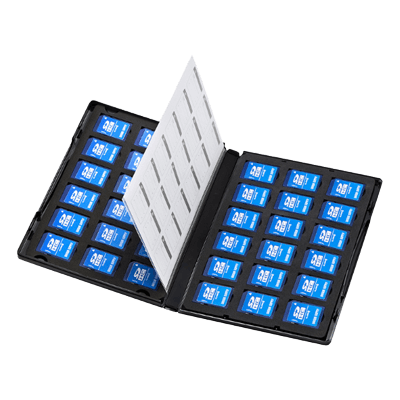 DVDトールケース型メモリーカード管理ケース (SDカード用・両面収納タイプ) FC-MMC21SD-サンワサプライ株式会社