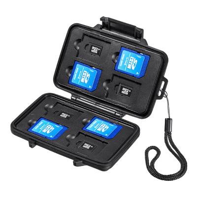 防水・防塵メモリーカードケース (SDカード、microSDカード用) FC-MMC29BK-サンワサプライ株式会社