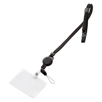 リール付ストラップ (ソフトタイプIDケース付) DG-STR2-サンワサプライ株式会社