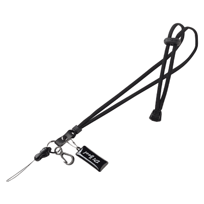 ネックストラップ (丸紐、ブラック) DG-ST8BK-サンワサプライ株式会社