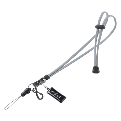 ネックストラップ (丸紐、グレー) DG-ST8GY-サンワサプライ株式会社