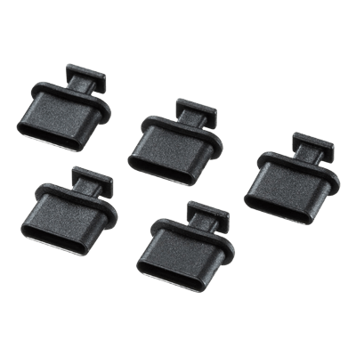 スマートフォンアクセサリ タイプC コネクタキャップ TK-CAP8BK-サンワサプライ株式会社
