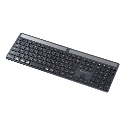 スマートフォンアクセサリ ソーラー充電Bluetoothキーボード SKB-BTEC1BK-サンワサプライ株式会社