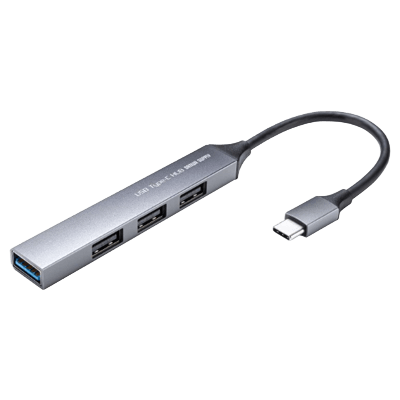 スマートフォンアクセサリ USB Type-C 4ポート コンボ 超スリムハブ USB-5TC26GM-サンワサプライ株式会社