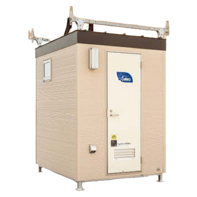 自律式移動型水洗トイレ 広々、キレイ、置くだけ サラオ WI型 (電気引き込み型)-Ｇテクノ株式会社