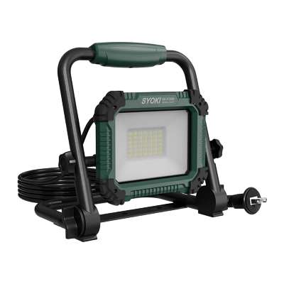 LED投光器 30W 昼光色 IP65 プラグ付き 折り畳み式 プラグイン ワークライト SK-P30W-株式会社グッド・グッズ