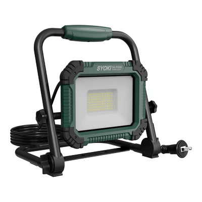 LED投光器 50W 昼光色 IP65 プラグ付き 折り畳み式 プラグイン ワークライト SK-P50W-株式会社グッド・グッズ