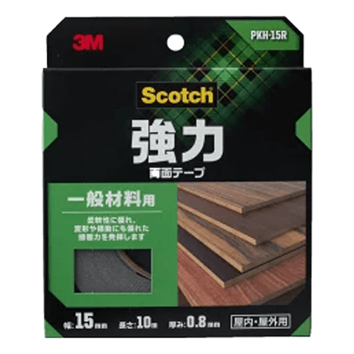 3M スコッチ 強力両面テープ 一般材料用 15mm×10m PKH-15R-ながしまや株式会社
