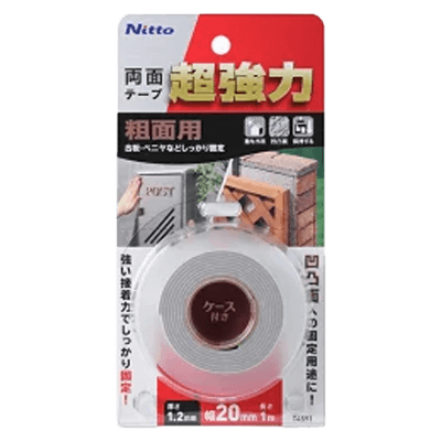 ニトムズ 超強力両面テープ 粗面用 幅20mm×長さ1m T4591-ながしまや株式会社
