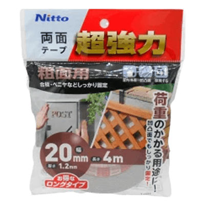 ニトムズ 超強力両面テープ 粗面用 幅20mm×長さ4m T4593-ながしまや株式会社