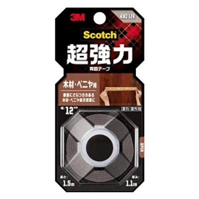 3M スコッチ 超強力両面テープ 木材・ベニヤ用 KMZ-12R-ながしまや株式会社