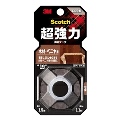 3M スコッチ 超強力両面テープ 木材・ベニヤ用 KMZ-19R-ながしまや株式会社
