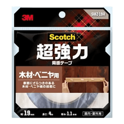 3M スコッチ 超強力両面テープ 木材・ベニヤ用 SMZ-19R-ながしまや株式会社