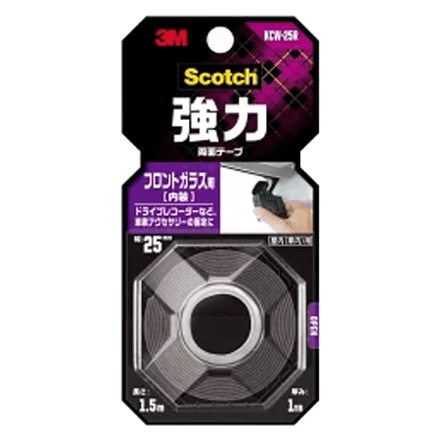 3M スコッチ 強力両面テープ フロントガラス用 KCW-25R-ながしまや株式会社