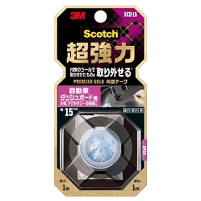 3M (スリーエム) 自動車ダッシュボード用両面テープ KCD-15 15mm×1m-ながしまや株式会社