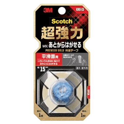 3M 超強力なのにあとからはがせる両面テープ 平滑面用 KRG-15-ながしまや株式会社
