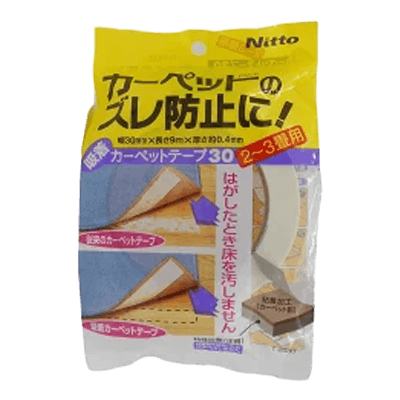 ニトムズ 吸着カーペットテープ30 (T268) 30×9m-ながしまや株式会社