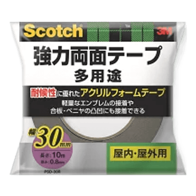 3M 強力両面テープ 多用途 幅30mm×長さ10m PSD-30R-ながしまや株式会社