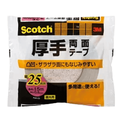3M (スリーエム) 業務用厚手両面テープ25 (PAD-25) 25×15m-ながしまや株式会社