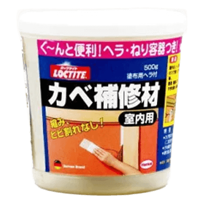 ヘンケルジャパン (ロックタイト LOCTITE) かべ補修材 室内用 (ヘラ付き) 500g DHI-500-ながしまや株式会社