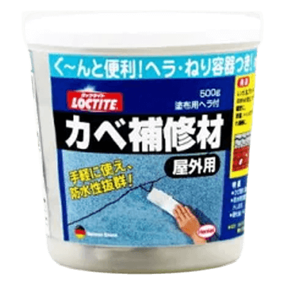 ヘンケルジャパン ロックタイト (LOCTITE) かべ補修材 屋外用 (ヘラ付き) 500g DHE-500-ながしまや株式会社