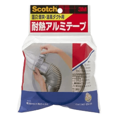 3M (スリーエム) 屋内・屋外煙突・温風ダクト用耐熱アルミテープ (EN-05) 38×4.5m-ながしまや株式会社