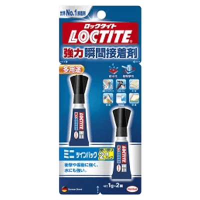 ヘンケルジャパン ロックタイト (LOCTITE) 瞬間接着剤 ミニツインパック 1g×2個パック LMT-002-ながしまや株式会社