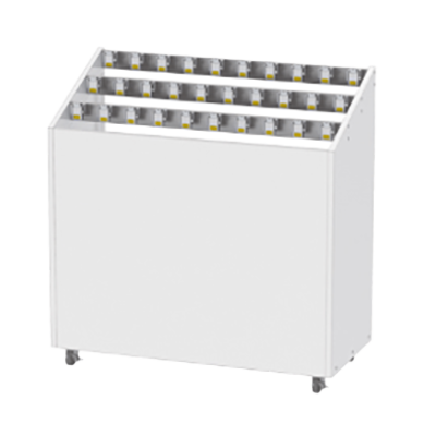 鍵付き傘立て アンブレラスタンドNEO USHタイプ 30本用-株式会社ぶんぶく