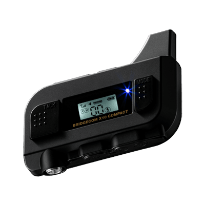 ヘルメットにも装着可能 小電力同時通話トランシーバー BRIDGECOM X10 COMPACT BM-X10CP-株式会社ベアリッジ