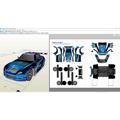 ペーパークラフト用の展開図を作成するためのソフトウェア Pepakura Designer-多摩ソフトウエア有限会社