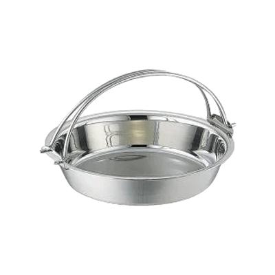 ステンレス鍋 SW Nbステンレスちり鍋 (ツル付･蓋無) 33cm (尺)-株式会社エムテートリマツ