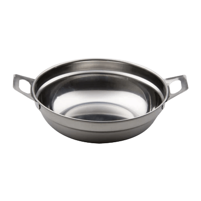 ステンレス鍋 A) 18-0ちり鍋1人用 本体丈 (2ヶ穴)-株式会社エムテートリマツ