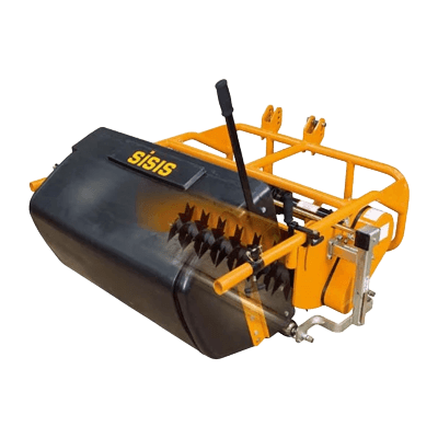 スポーツターフ 天然芝メンテナンス 芝管理機械・芝刈り機 SISIS トラクター搭載式バーチカルモア Rotorake TM1000-コウフ・フィールド株式会社