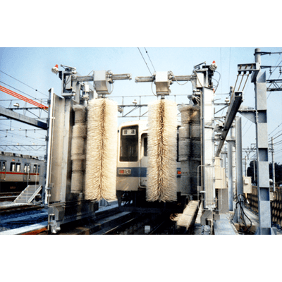 鉄道用車両洗浄システム (移動式)-日本車輌洗滌機株式会社