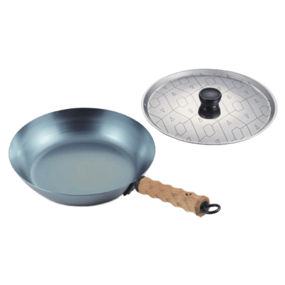 IH対応 ステンレス蓋セット 鉄フライパン 26cm-有限会社アイデアセキカワ