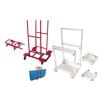 梱包資材 立掛けラック台車 (養生版専用運搬台車)-東京梱包材料株式会社